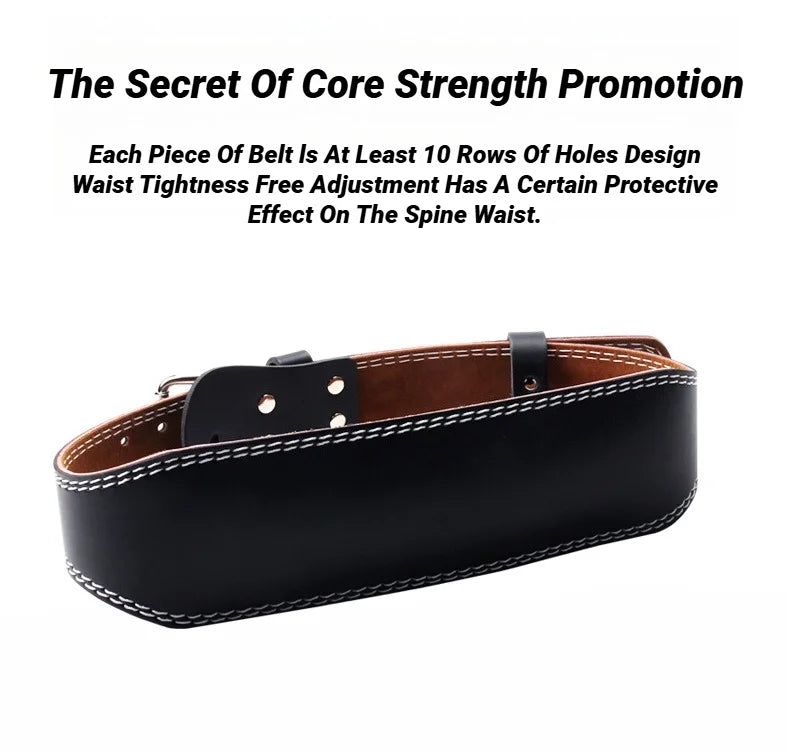 PU Leather Professional Waist Support Sports Safety Belt Protection Fitness Deep Squat Hard Pull Weightlifting Equipment Trainin
