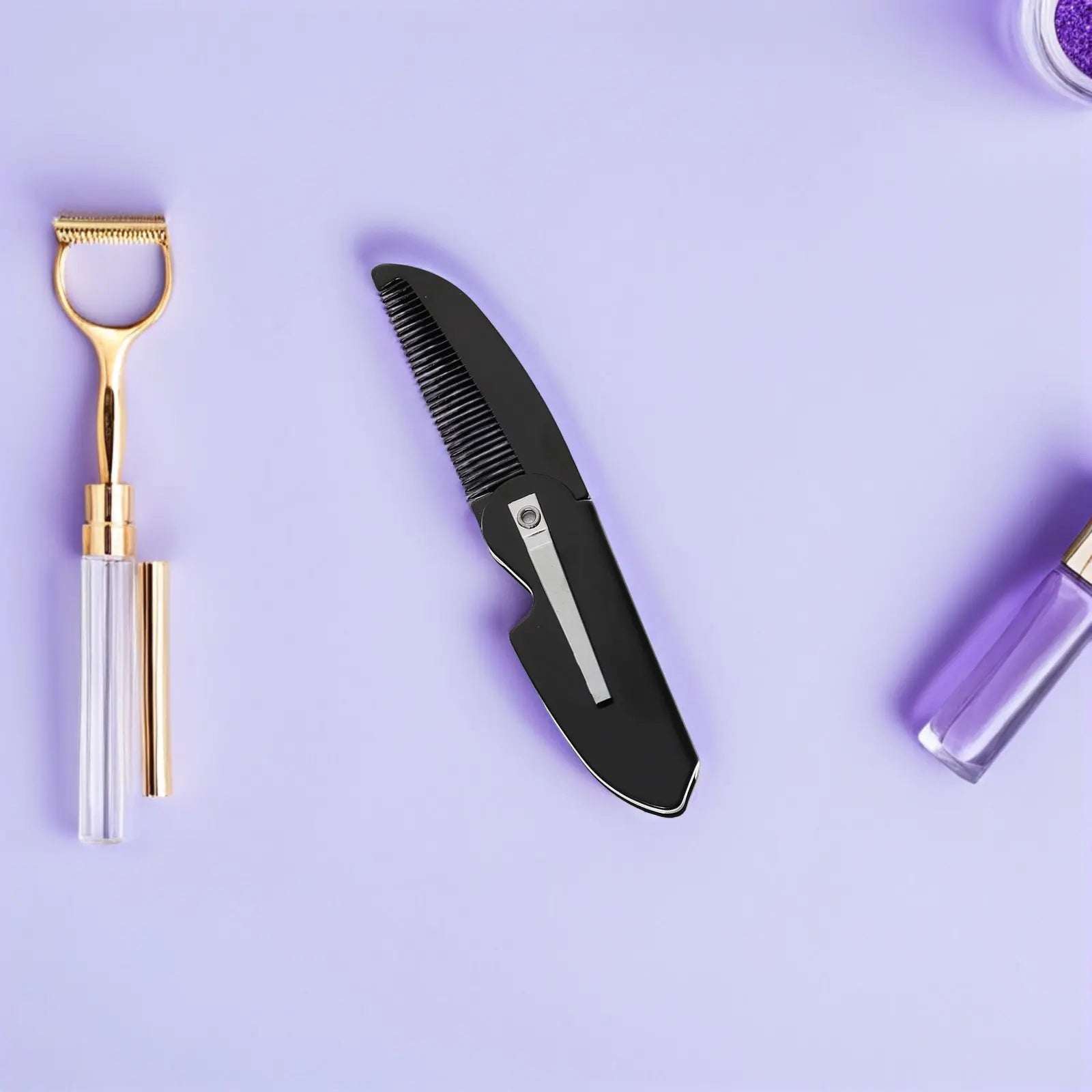 5Pcs Folding Beard Comb for Men Portable Pocket Mustache Grooming Tool Small Compact Fine Toothed Styling Comb for Hair Beard