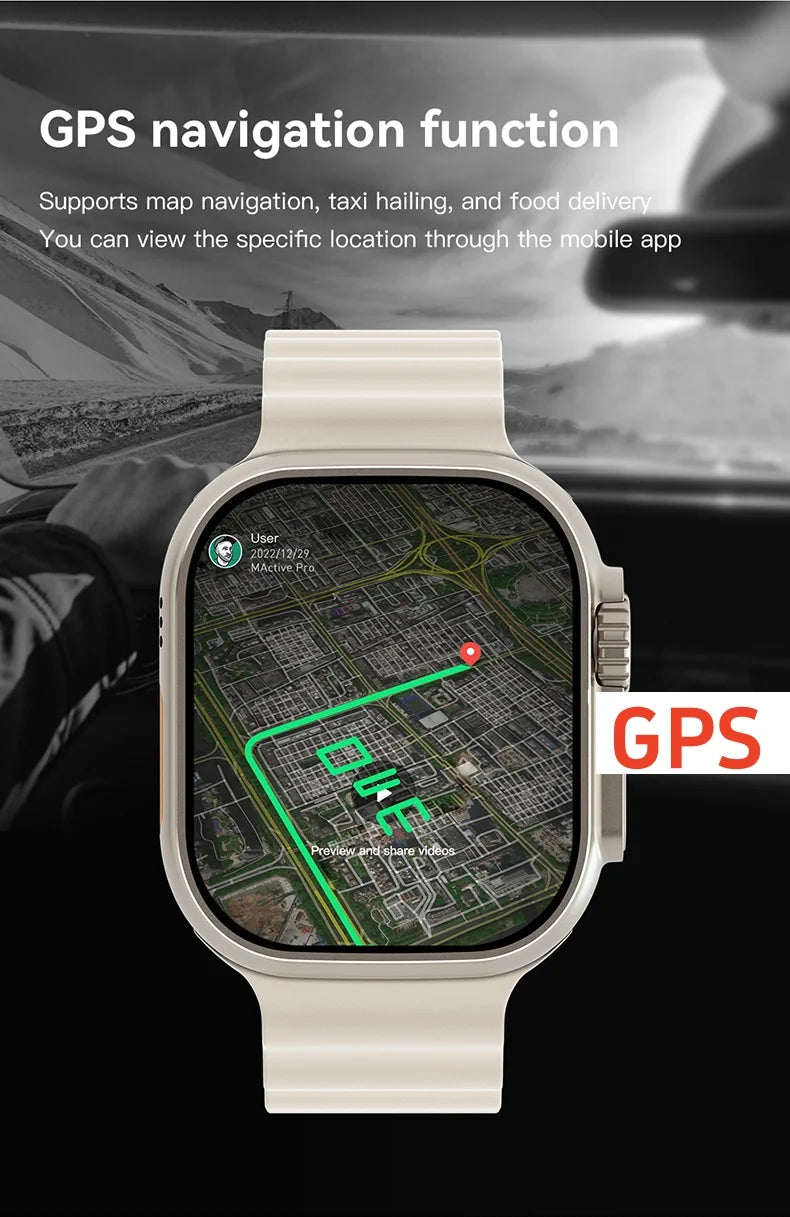 Microwear Ultra Ai3 Smartwatch 5G 180° Rotating Camera Google Play GPS WIFI 2.2inch Amoled HD Display 4G Calling Smartwatch Men