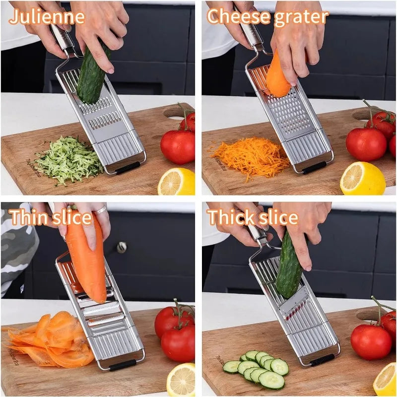 Stainless Steel Shredder Cutter Vegetable Grater Portable Manual  Vegetable Slicer Easy Clean Multi Purpose Kitchen Accesories