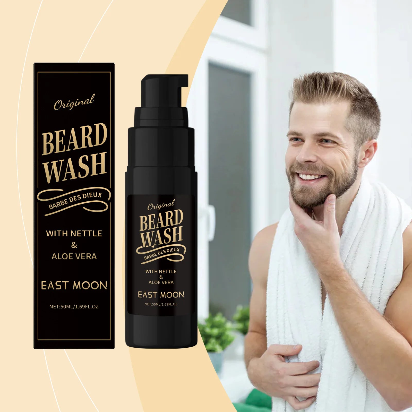 Aloe Repair Beard Wash Soothe After Shave Skin Reduce Skin Discomfort Refresh Moisturizing Gentle Repair Nourish Beard Shampoo