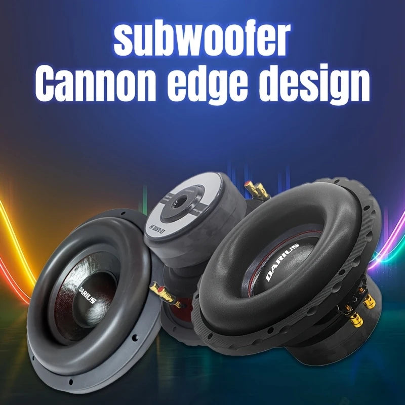 8-inch/10 inch/12 inch high-power car subwoofer - single or double coil design, Cannon edge, 500W RMS power processing capabilit