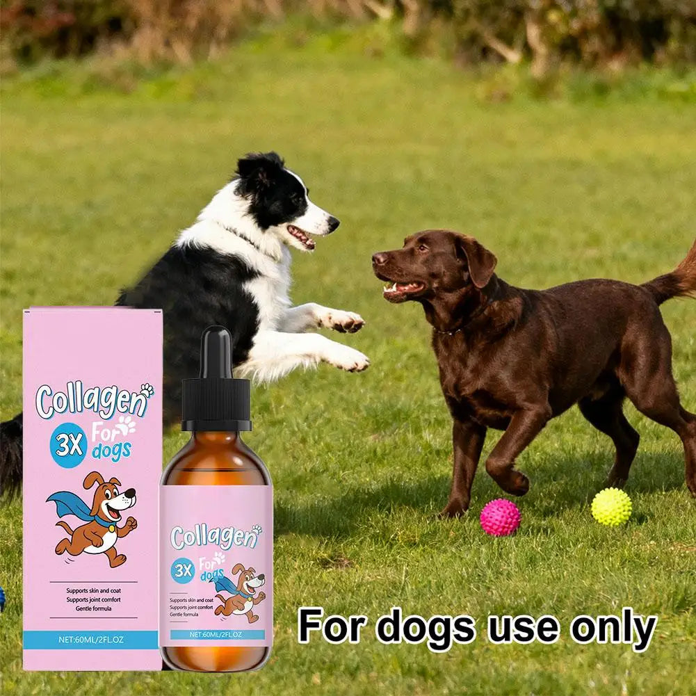 1/3/5Pcs 60ml Dog Pet Collagen Based Staple Food Combined With Nutritional Supplement Drops Gentle Formula For Hair Skin Care