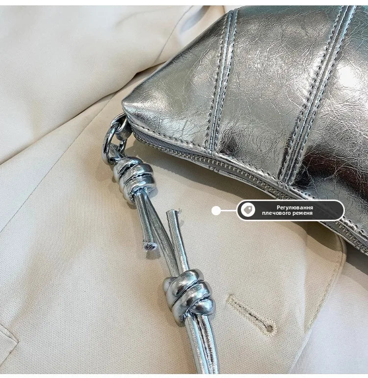 Casual Dumpling Shaped Large Capacity Shoulder Bag for Women 2026 New Style Soft Handle Single Strap Crossbody Luxury Bag