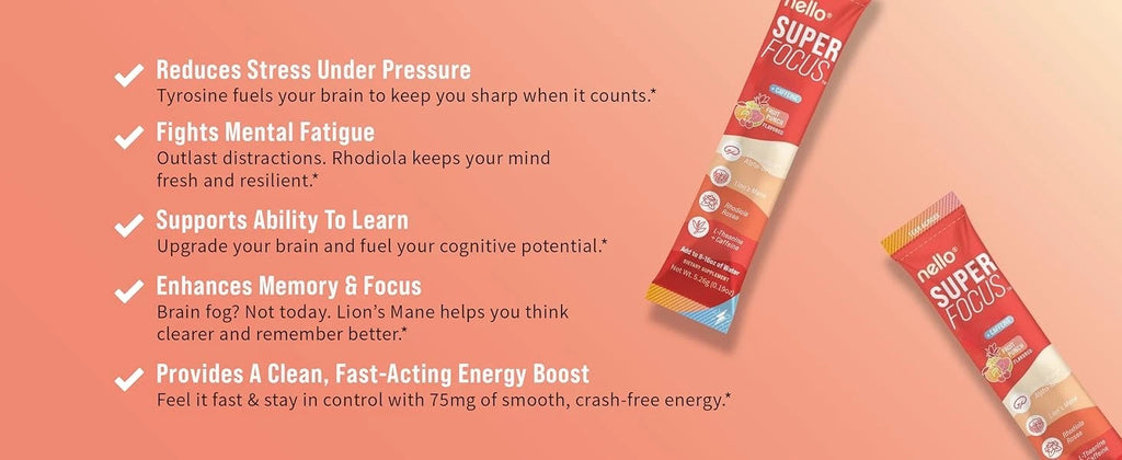 SupraCalm Adaptogenic Mix Raspberry Lemonade Supplement for Relaxation And Focus No Artificial Colors Or Sweeteners 20 Count