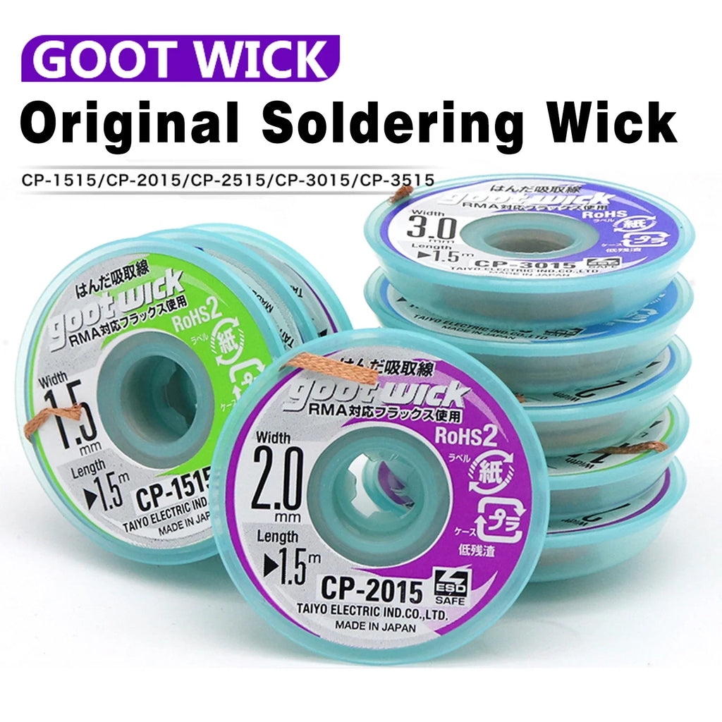 GOOT Desoldering Wick CP2015 CP2515 CP3015 CP3515 High Quality Braided Copper Wire BGA Solder Remover Repair Tool