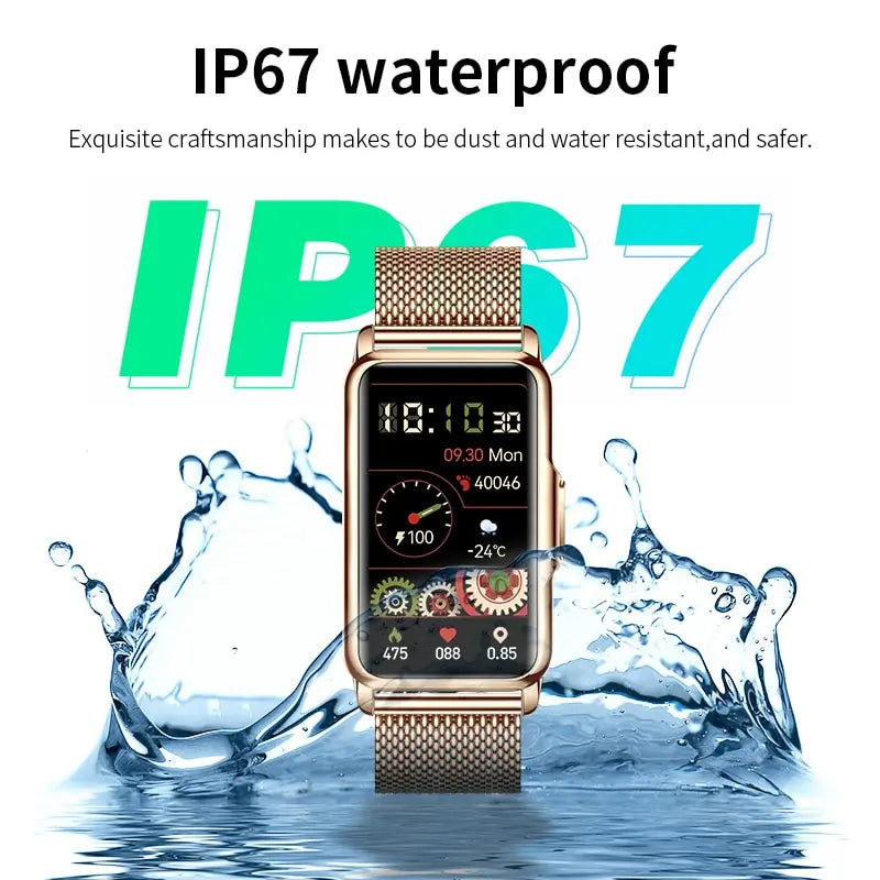 For Android IOS Smart Bracelet Women Smartwatch Men Heart Rate Blood Oxygen Waterproof Sport Smart Band Watch For Ladies +Gift