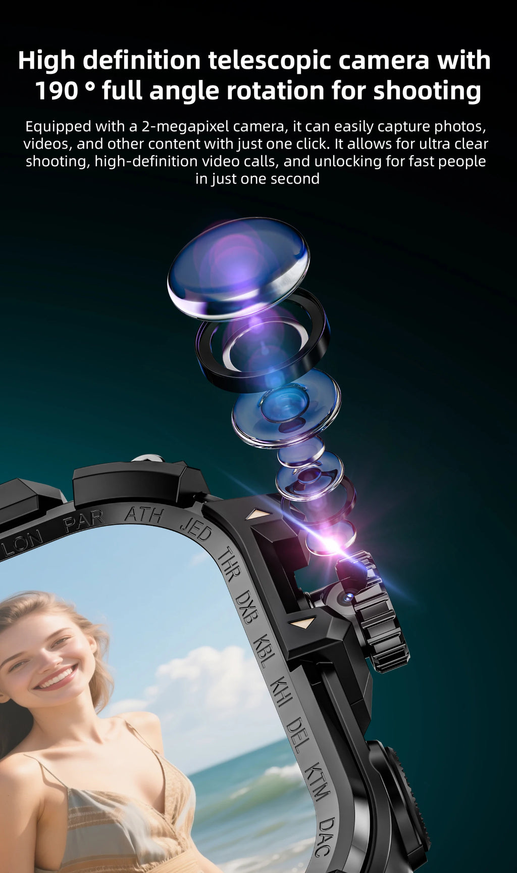 APPLLP 7 MAX 5G LTE Smartwatch 2.06inch Amoled Larger Screen Android 10.0 Smart Watch With 8MP Rotary Camera Sim Card Slot WIFI