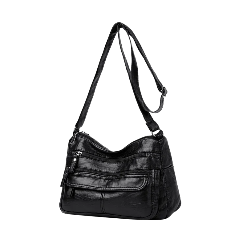 Large Capacity Soft Leather Shoulder Bag Casual Crossbody Bag for Middle-Aged Women 2025 New Style Versatile Mom Bag