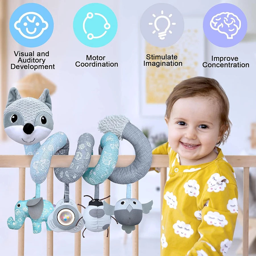 Car Seat Toys Newborn Toys Stroller Toy Baby Toys Carseat Toy for Infants for Carseat Stroller Crib with Music Rattles Teether