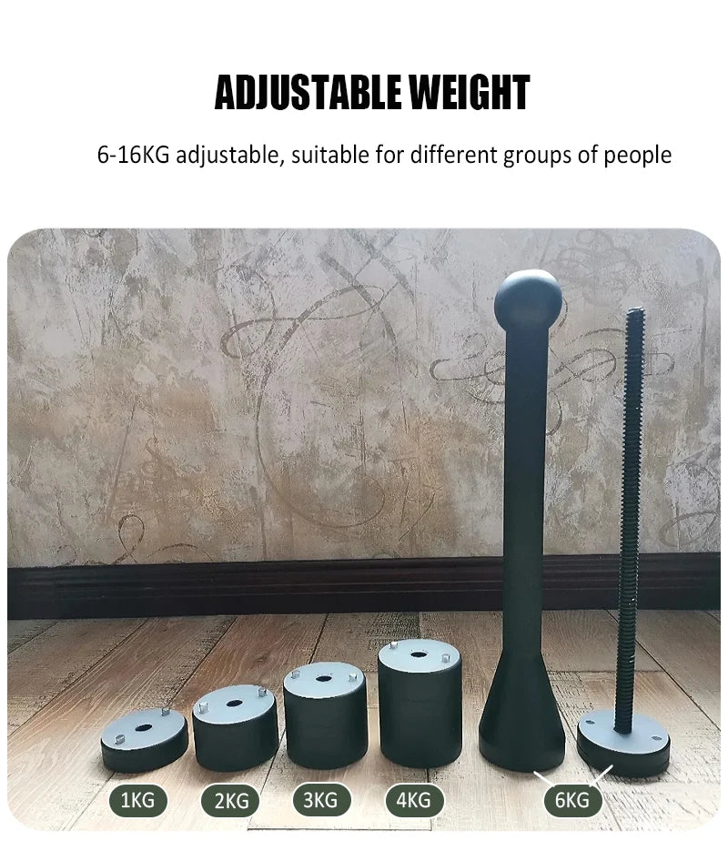 Adjustable Fitness Clubbell Indian Club Iran Bar Forearm Arm Exerciser Wrist Strength Training Non-slip Dumbbells Stick Gym Home