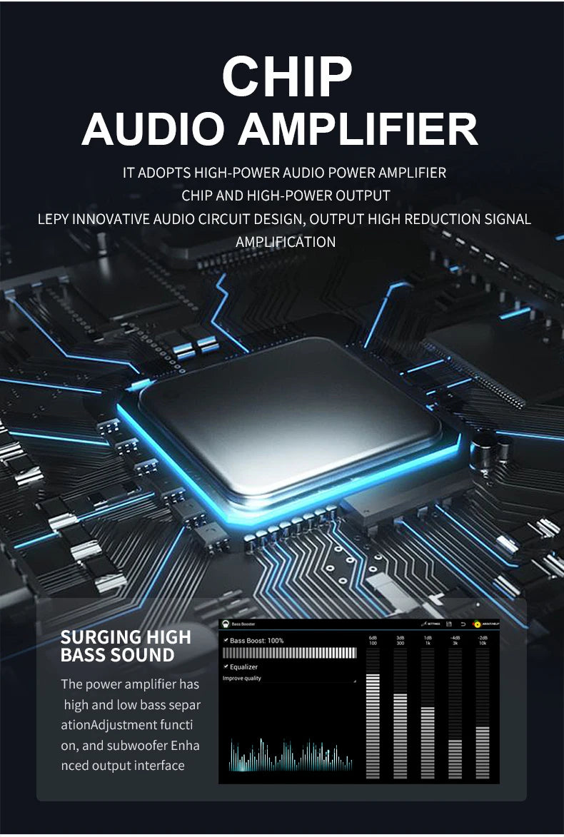 LP-838USB 2.1Channel Amplifier 12V Car Home Amp USB BT Lossless Music Play Digital Audio Amplificador with Remote Control HiFi