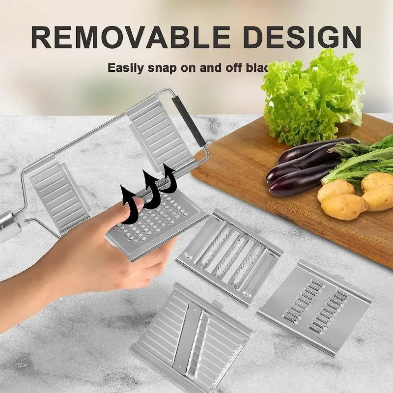 Stainless Steel Shredder Cutter Vegetable Grater Portable Manual  Vegetable Slicer Easy Clean Multi Purpose Kitchen Accesories