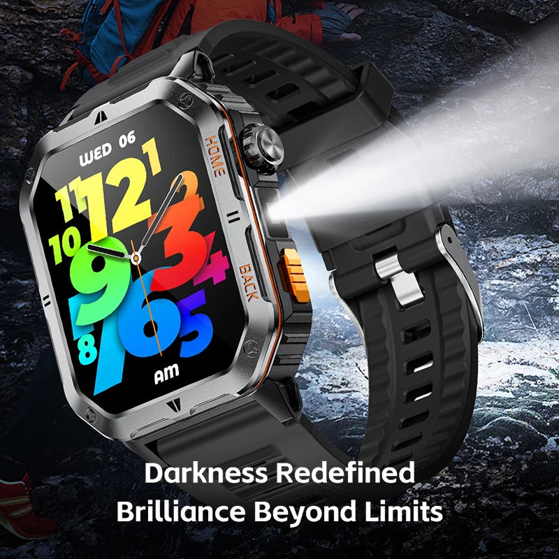2025 New Smart Watch Men 1000mAh Ultra Large Battery 3ATM Professional Waterproof 2.01" HD Display Outdoor GPS Sports Smartwatch