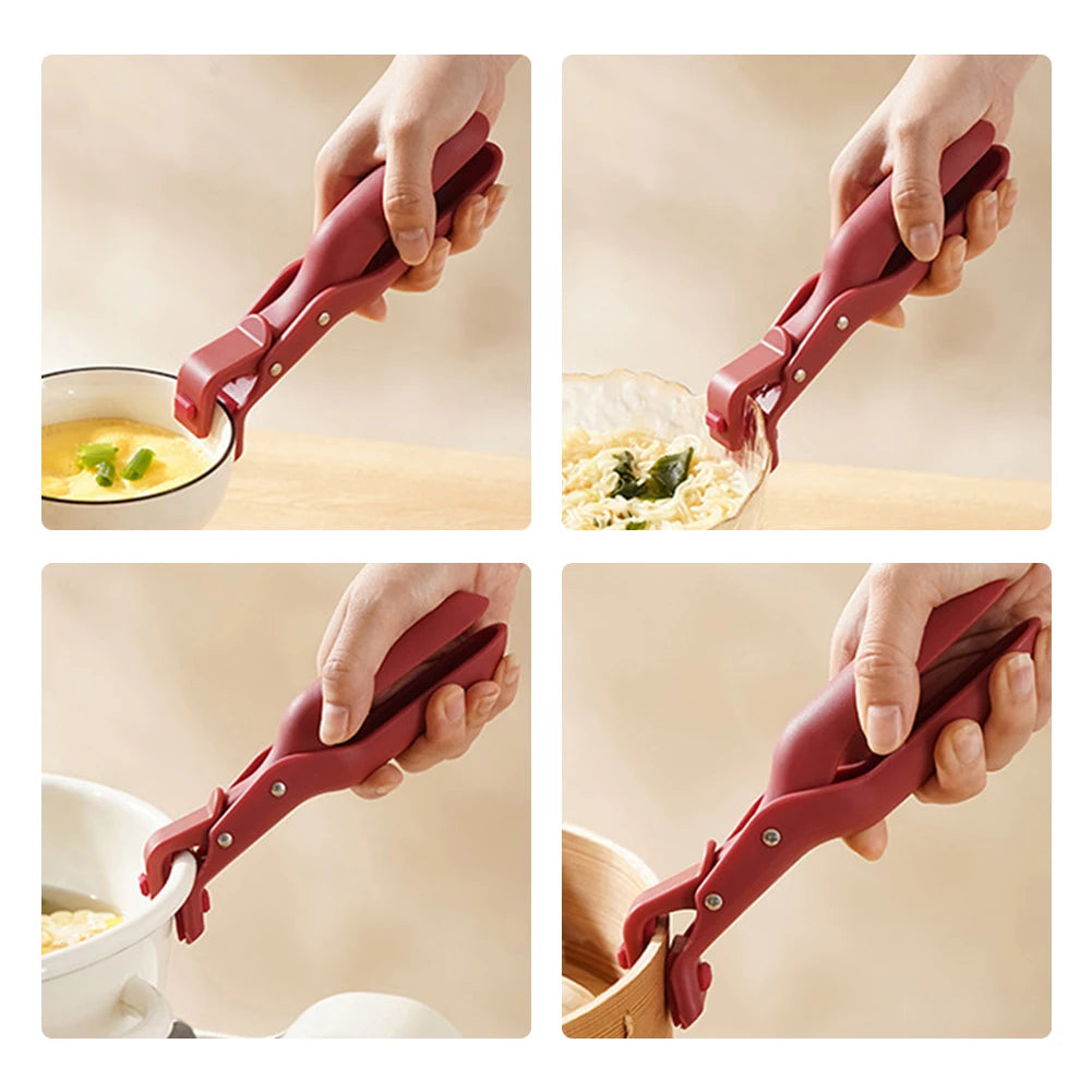 1/2/5Pcs Hot Plate Gripper Anti-Scalding Clips Holder Tongs Bowl Holder for Moving Hot Plate Bowls Pizza Pan for Kitchen