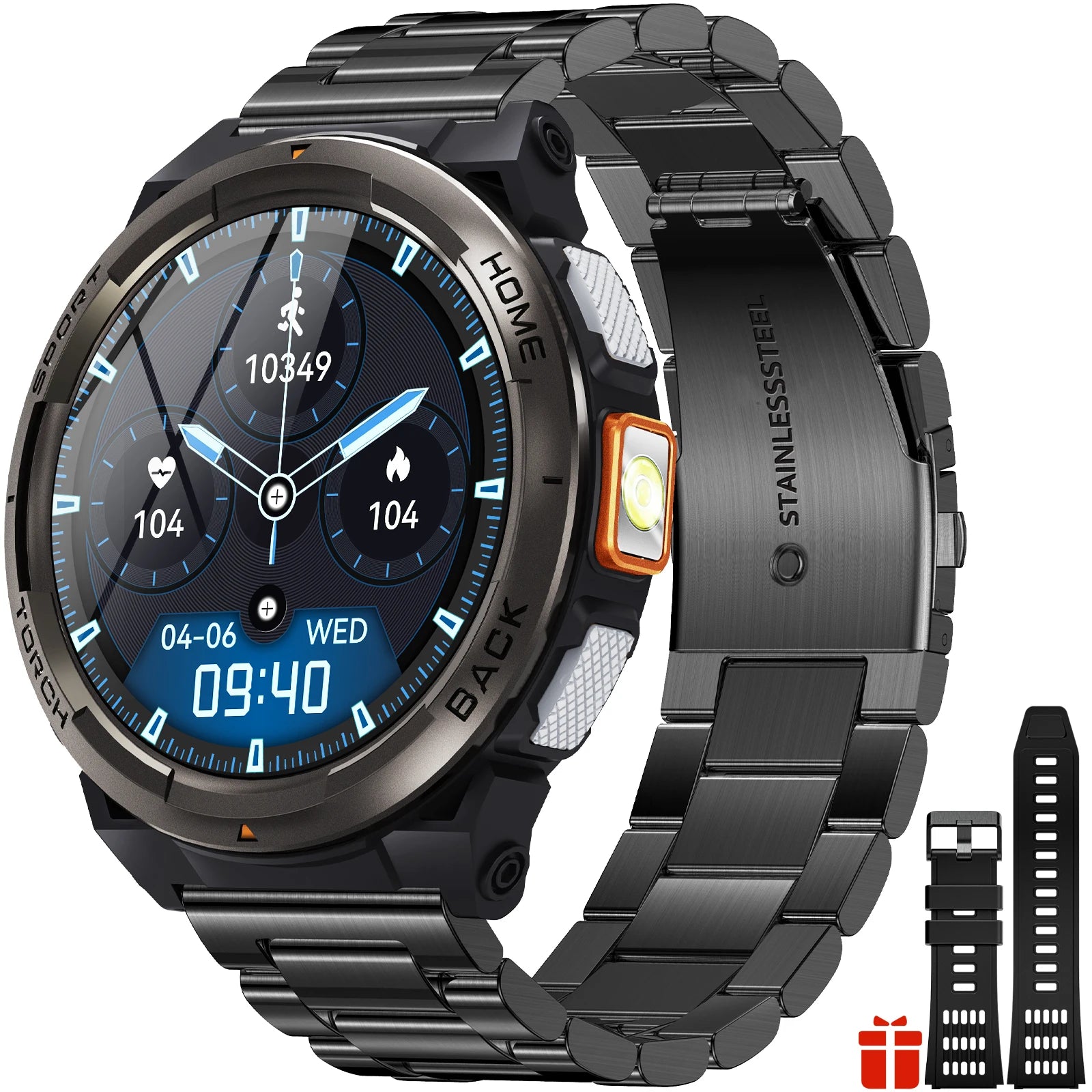 EIGIIS Smart Watch KE5 2024 3ATM Waterproof Original Design Sports Watch With Compass And Altitude Barometer LED Flashlight Call