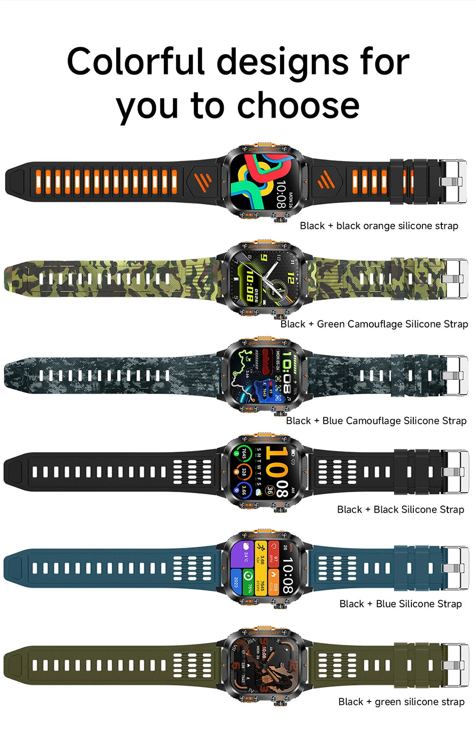 2025 New Dual-Frequency Satellite GPS Sports Smart Watch Compass Barometer Bluetooth Call 10ATM Waterproof Swim Smart Bracelet