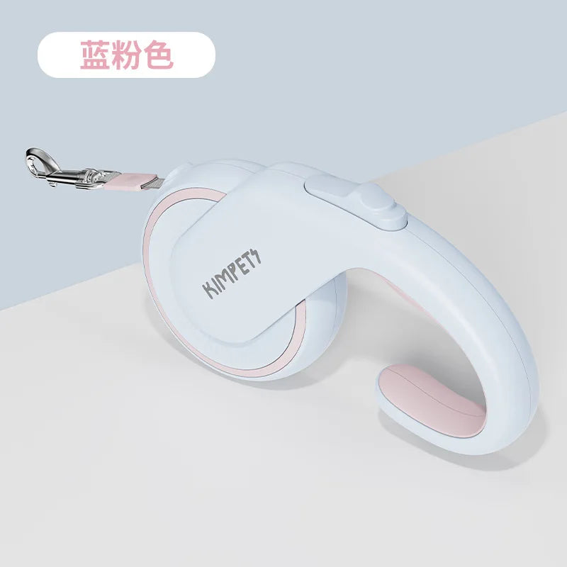 Automatic Retractable Dog Leash 5 Meters Long Teddy Dog Walking Rope Polyester Material for Small to Medium Sized Dogs