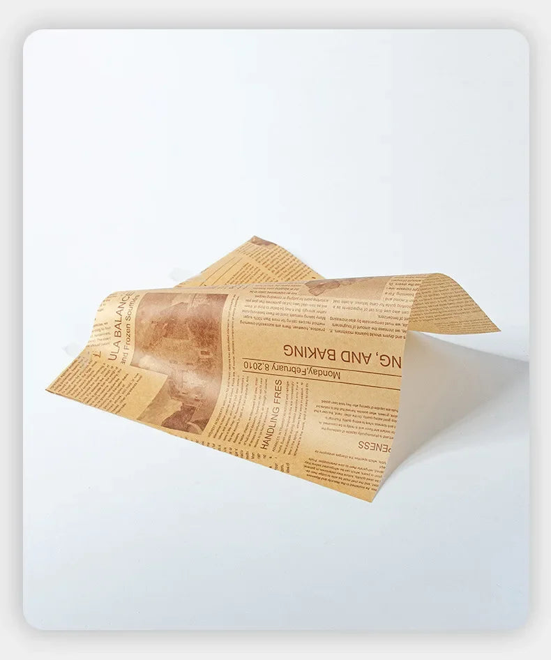 100/1000 Pcs Oil-Proof Paper for Wrapping Burger Bread Fried Food Sandwich Packaging Fryer Air Baking Paper Plate  Accessories