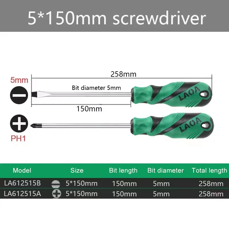 LAOA2pcsS2 alloy steel screwdriver household screwdriver phillips screwdriver screwdriver repair with magnetic