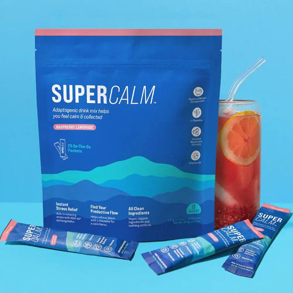 BIYDOE 4Pack/Set 20PCS/PACK Powdered Drink Boost Mood Balanced Immune System Helps Relieve Stress Anxiety Makes You Feel Relaxed