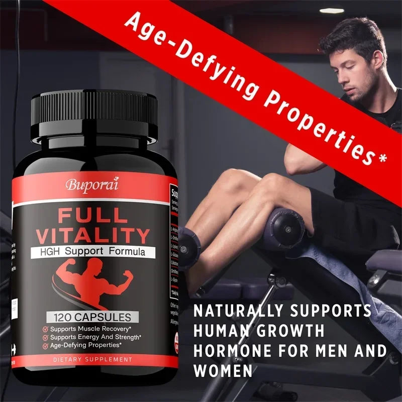 Full Vitality HGH Supplement - Muscle Growth and Recovery, Post Workout Recovery, Natural Energy and Endurance, Boost Vitality