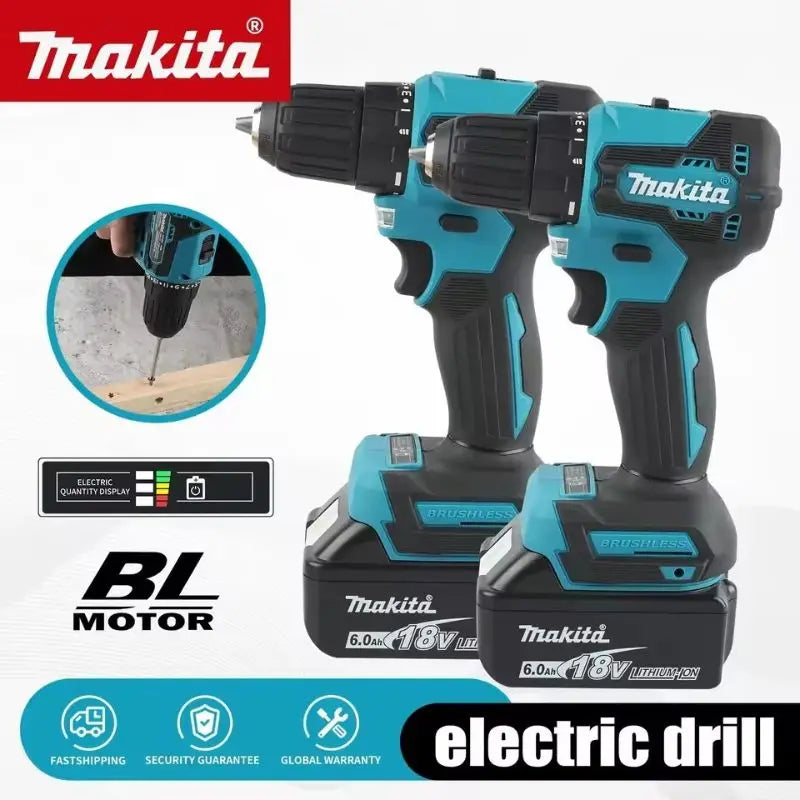 Original Makita DDF487 Cordless Driver Drill Brushless Electric Impact Screwdriver 18V Makita Rechargeable Power Tool battery