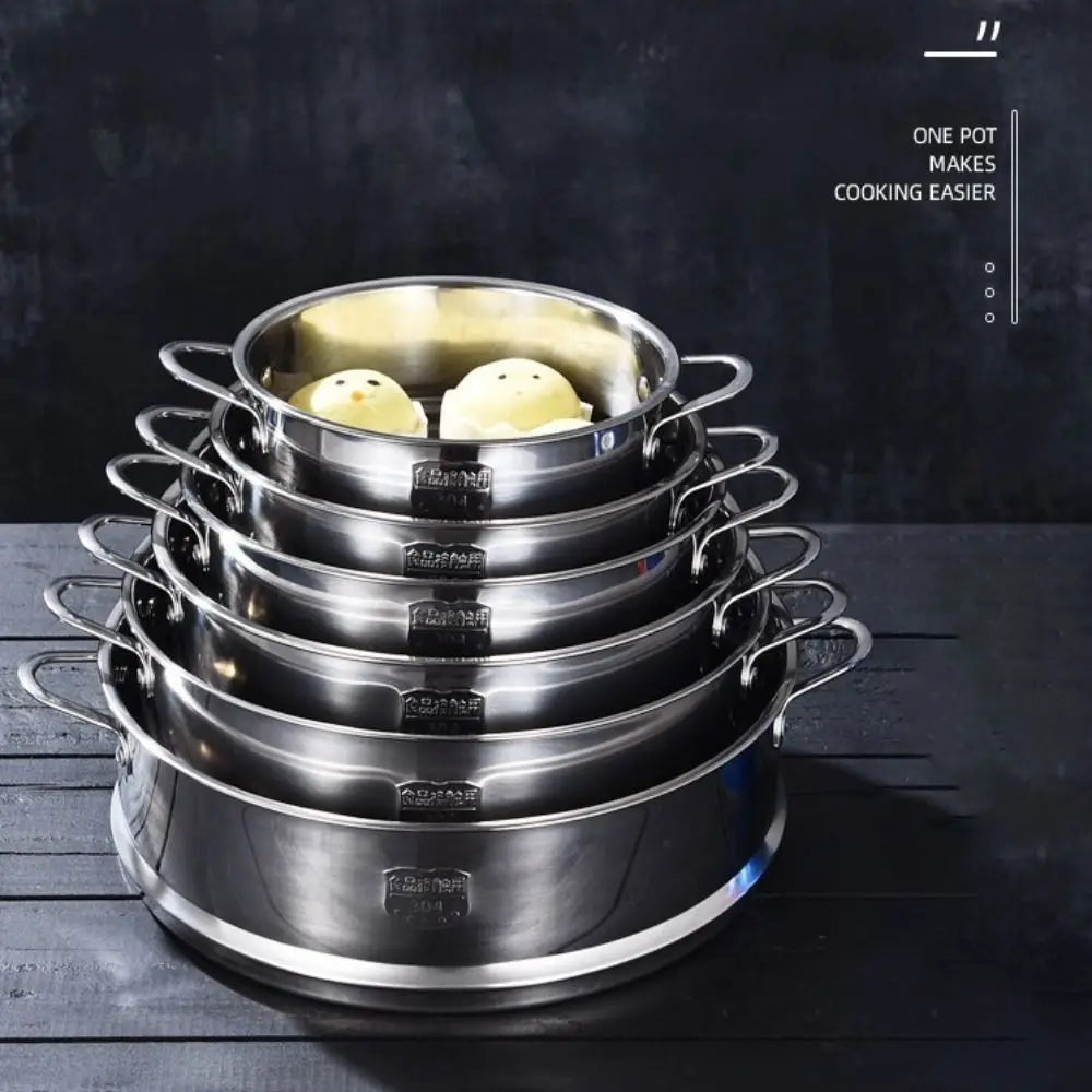New 304 Stainless Steel Steamer Basket Thickened 16-32cm Food Steam Rack Generic Safe Material Drain Basket Home Cooking
