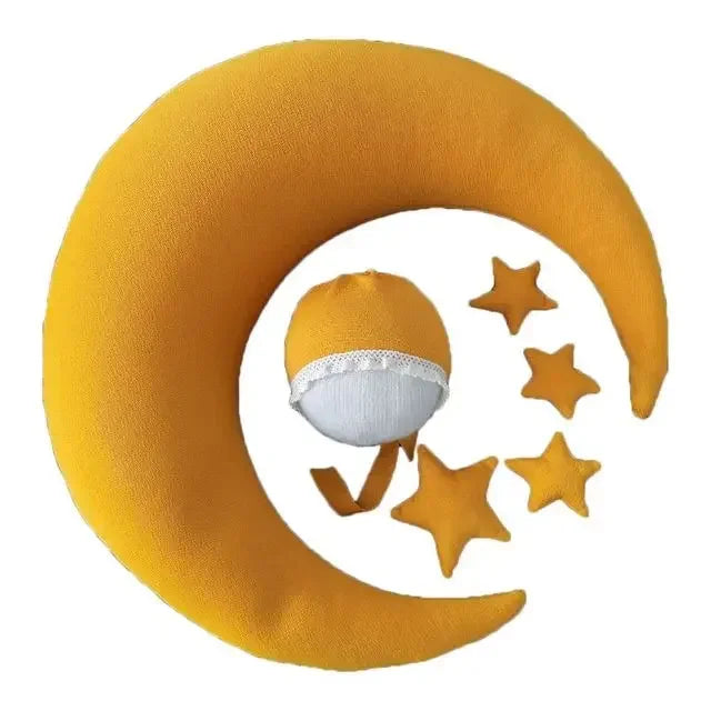 Baby Photography Props Newborn Posing Pillow Cute Baby Hat Colorful Beans Moon Stars Photo Shooting Set For Infant Newborn Gift