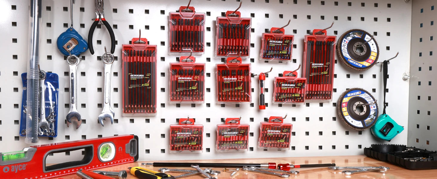 Geinxurn Impact Tough #2 Phillips Insert Driver Bits,Magnetic S2 Steel PH2 Screwdriver Bits Set with Storage M-Box