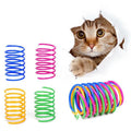 4/200Pcs Cat Spring Toy Cat Spiral Toys Interactive for Indoor Colorful Cats Plastic Springs Coil for Kitten Hunting Swatting