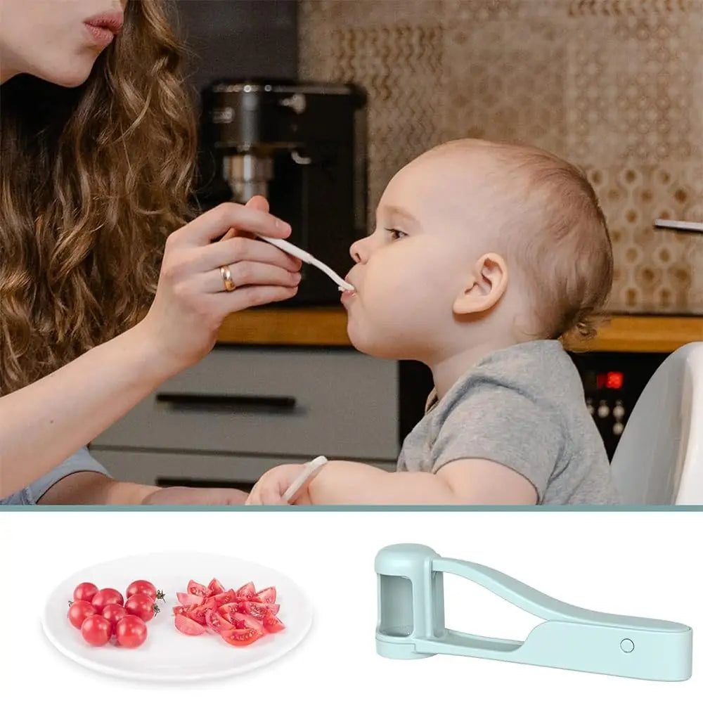 Tomato Grape Cherry Slicer Fruit Vegetable Salad Manual Slicer, Fruit and Vegetable Tool Kitchen Gadget, Progressive Zip Slicer