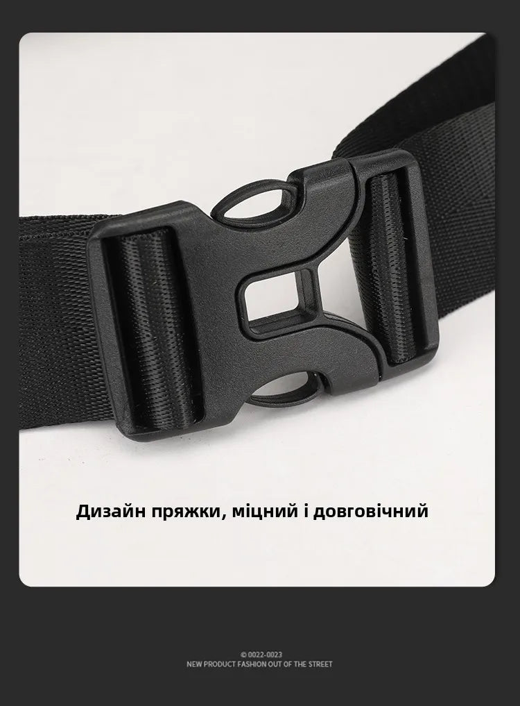 Summer Large Capacity Waterproof Nylon Sports Crossbody Bag for Men Casual Outdoor Leisure Mobile Phone Bag Trendy Sports Wai...