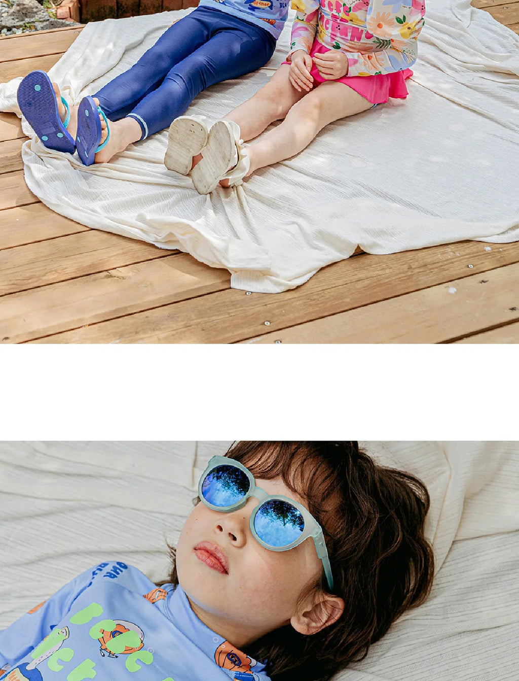 Swimming Suit for Girls Boys Cute Printed Long Sleeve Trousers Beach Swimwear for Kids Quick-dry Swimdress