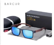 BARCUR Men's Sunglasses for Men Brand Designer Natural Walnut Wood Sun Glasses Women Polarized Eyewear UV400 Eyewear Oculos