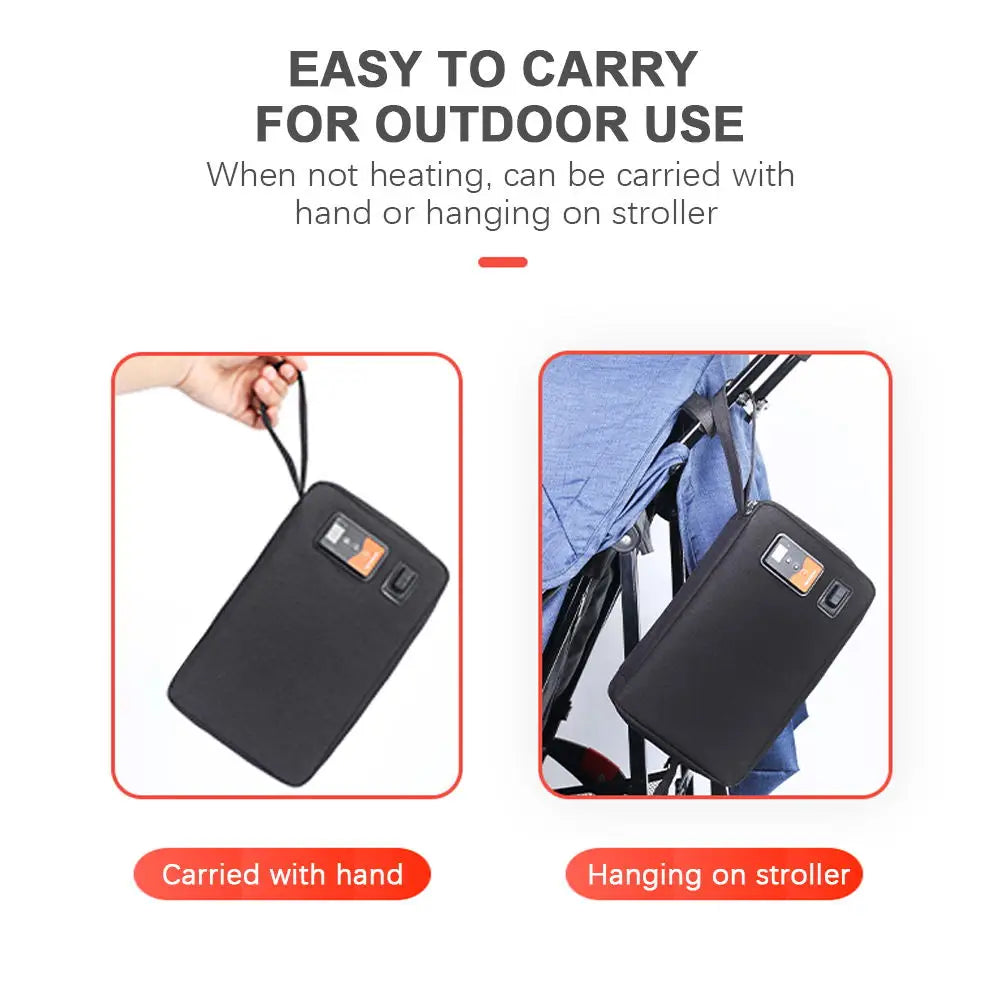 Baby Wet Wipe Warmer Portable USB Wipes Heater Large Capacity Baby Wipes Heater with 30℃ to 60℃ Adjustable Temperature