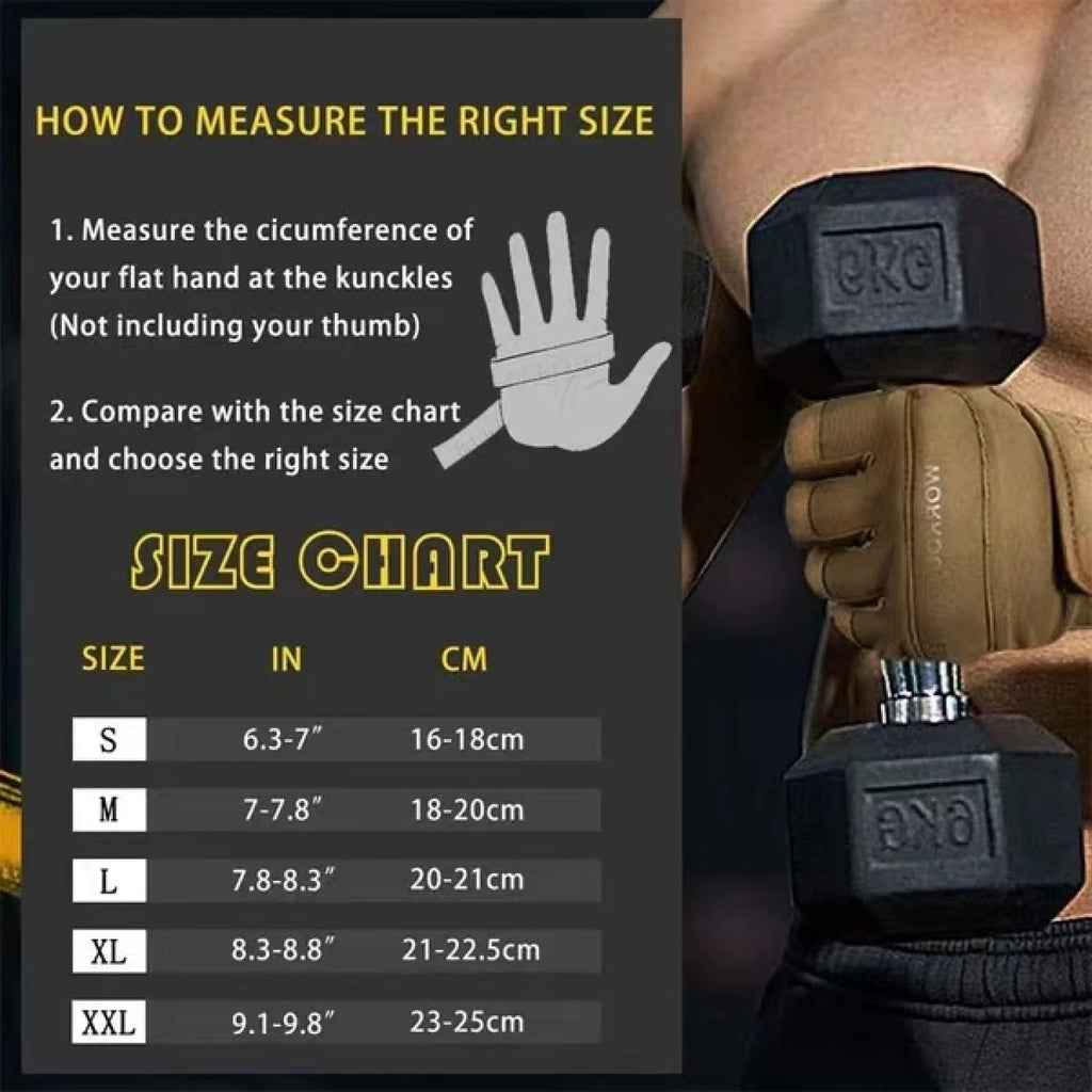 1 Pair Bodybuilding Gym Gloves Weightlifting Dumbbell Training Anti-Slip Fitness Gloves Crossfit Workout Exercise for Men Women