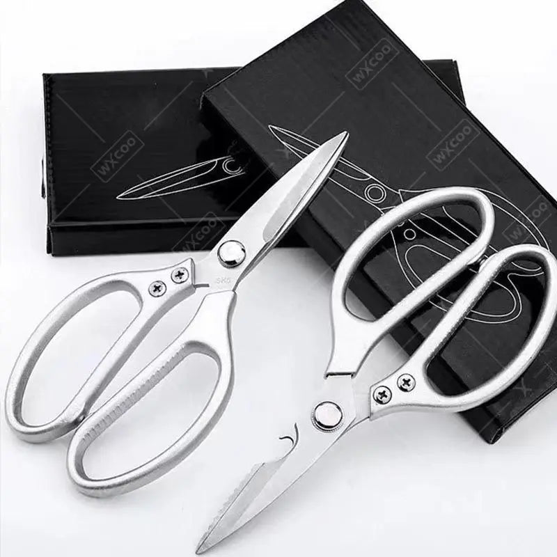 WXCOO Chicken Bone Scissors Stainless Steel Cutting Knife Kitchen Scissors Multifunctional Food Scissors Slicing Fish Meat Knife