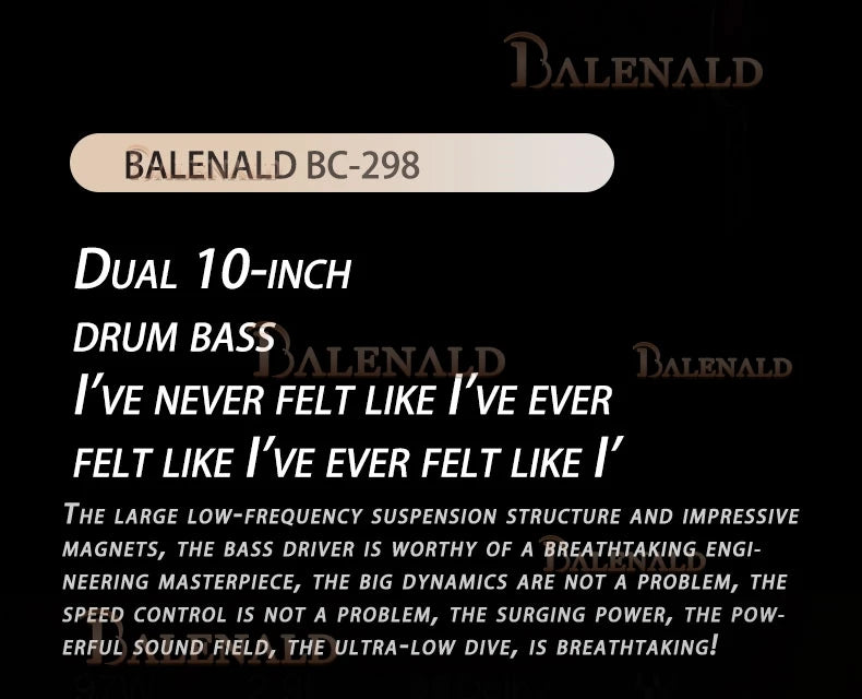 Balenald home theater system 298 floor-standing speaker hifi fever audio three-way dual 10-inch bass home speaker