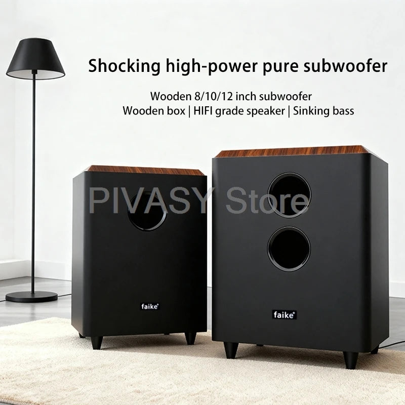 8/10/12 inch Passive Subwoofer 80-150W HiFi Sound Box 50Hz-500Hz Wooden Speakers 4-8ohm Sound System For Home Theater DJ Studio