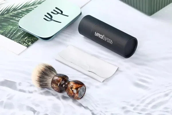 YAQI Caramel 26MM Two Band Badger Hair Men Wet Shaving Brush Shaving Brush For Men Shaving Foam Brush