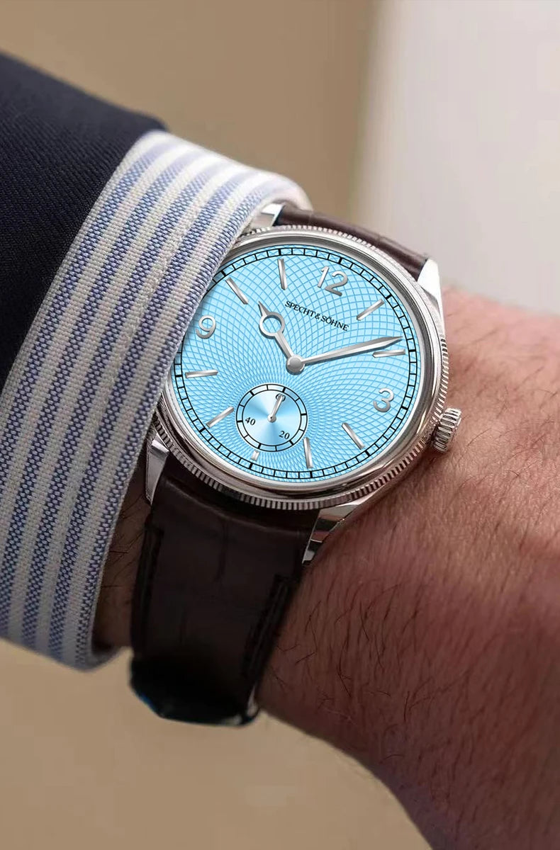 New Fashion Specht & Söhne 38.5MM Mechanical Watches For Men Seagull Movt Sapphire Crystal Business Watch Relogio Masculino
