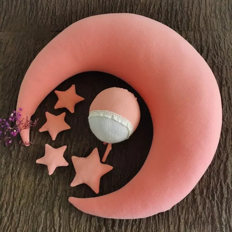 ❤️Moon Pillows Set Newborn Photography Accessories Posing Crescent Pillow 6Pcs/Set Studio Baby Photo Decoration Moon Fotografia