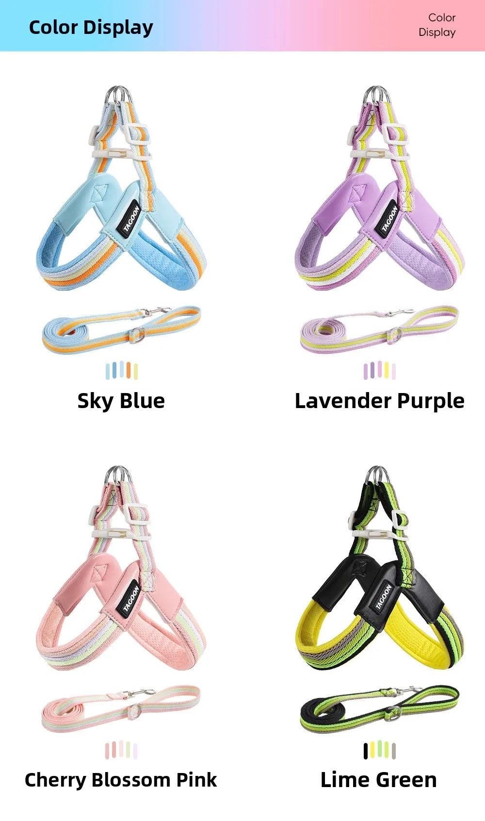Hakimi Leash Dog Walking Harness Breathable Lightweight No Pulling Neck Collar for Small to Medium Dogs like Shiba Inu And Corgi