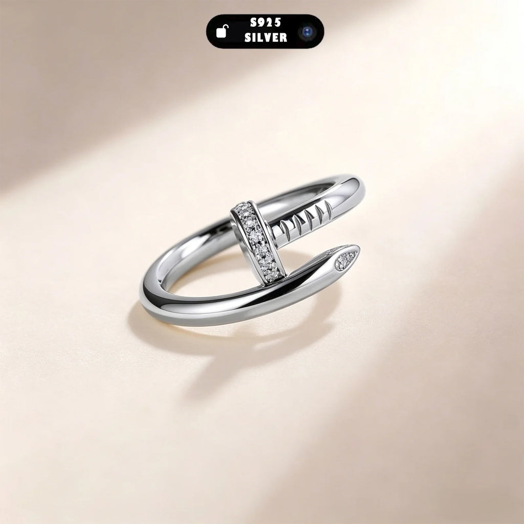 0.06CTW Moissanite Ring S925 Sterling Silver Stackable Finger Ring for Women Jewelry