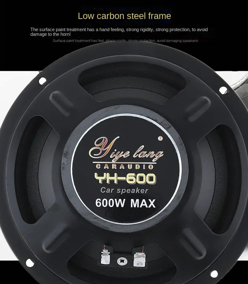 6 Inch Car Speakers 600W HiFi Coaxial Subwoofer Universal Automotive Audio Music Full Range Frequency Car Stereo Speaker