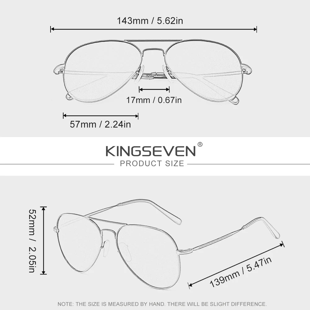 KINGSEVEN Pilot Men Sunglasses Polarized Large Frame UV400 Glasses Women Retro Luxury Driving Causal Fashion Outdoor Eyewear