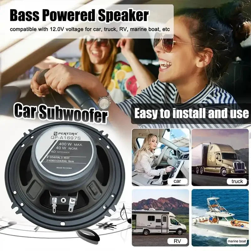 4/5/6/6x9 Inch Universal Car HiFi Coaxial Speaker 280W/320W/400W/650W Auto Music Stereo Car Door Full Range Speakers Woofer