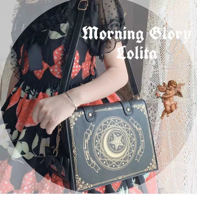 Morning Glory Original Design Star Moon Magic Book Crossbody Shoulder Bag Ladies Sweet Elegant Series Bag Synthetic Leather