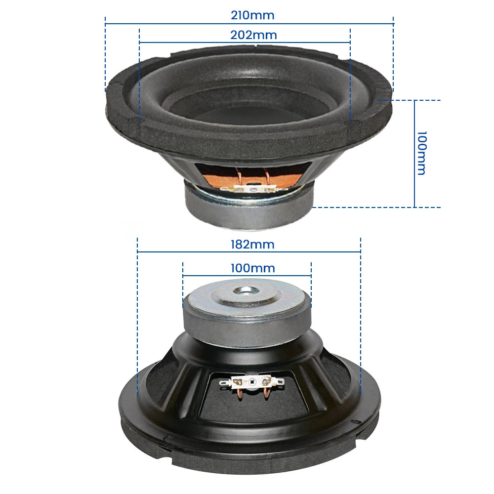 AIYIMA Audio 8 Inch 4 Ohm 80W Subwoofer Audio Speaker Home Theater Woofer Louderspeaker Driver 100 Magnetic Bubble Edge